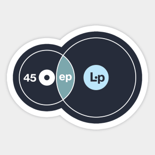 EP Vinyl Venn Diagram Sticker